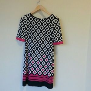 Diamond pattern dress.